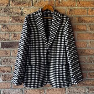 CIRCOLO 1901 | Classic Black & White Checkered Italian Designer Blazer